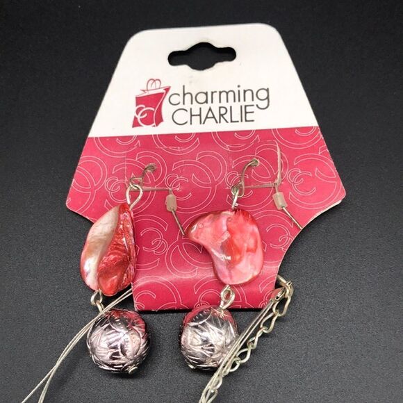Charming Charlie | beaded necklace and earrings - Picture 6 of 7